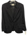 AYR Size XS Black Wool Blend Flap Pocket Shoulder Pads One Button Blazer Jacket Black / XS