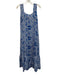 Natalie Martin Size XS Blue Silk Abstract Sleeveless Maxi Dress Blue / XS
