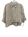 We The Free Size XS Tan & White Cotton Ruffle Stripe Short Sleeve Top Tan & White / XS