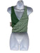Baiia Size 6 Green & White Polyester Blend Geometric High Waist Swimsuit Green & White / 6
