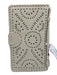 Cleobella Pale Pink Leather Laser Cut Whipstitch Top Handle Clutch Bag Pale Pink / S