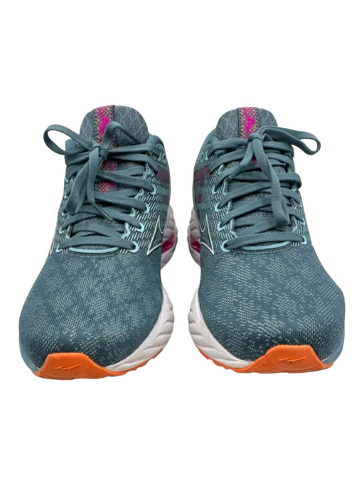 Mizuno Shoe Size 8.5 Blue, Purple, White Synthetic Knit lace up Running Sneakers Blue, Purple, White / 8.5