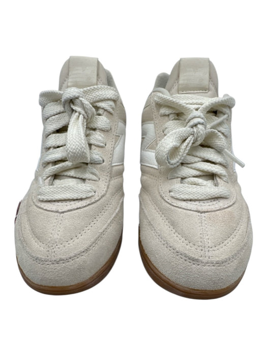 New Balance Shoe Size 6.5 Beige & White Suede lace up Logo Low Top Sneakers Beige & White / 6.5