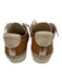 Dolce Vita Shoe Size 7.5 Brown & Beige Leather & Fabric Woven lace up Sneakers Brown & Beige / 7.5