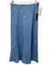 Beautiful People Size P / XS Blue Linen Elastic Waist Midi Skirt Blue / P / XS