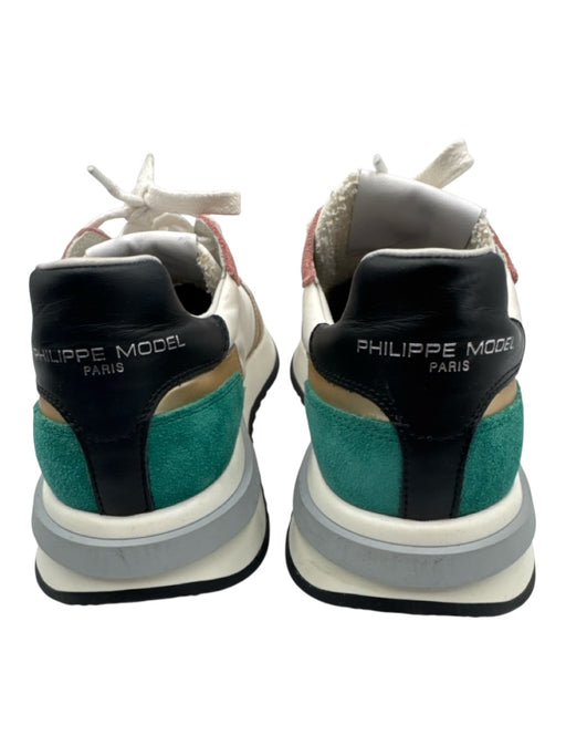 Philippe Model Shoe Size 38 cream , taupe, multi Textile Suede Lace Up Sneakers cream , taupe, multi / 38