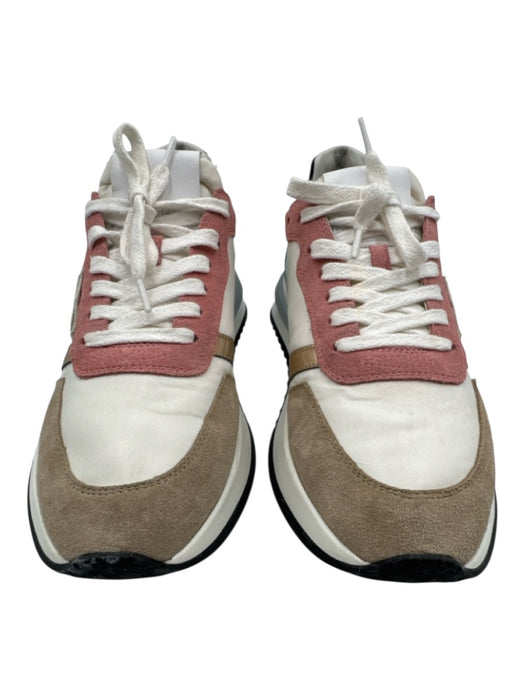 Philippe Model Shoe Size 38 cream , taupe, multi Textile Suede Lace Up Sneakers cream , taupe, multi / 38