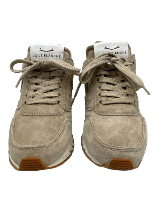 Voile Blanche Shoe Size 38 taupe, gold, white Suede Upper lace up Sneakers taupe, gold, white / 38