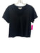 Agolde Size S Black Cotton V Neck Boxy short sleeve Top Black / S