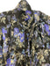 Zimmermann Size 0P Black, Blue, Green Silk Long Sleeve Floral Button Front Top Black, Blue, Green / 0P