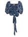 Perry Walker Size 1 Blue & White Cotton Short Puff Sleeve Floral Maxi Skirt Set Blue & White / 1