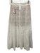 Natalie Martin Size XS White & Beige Lined Eyelet Back Zip Maxi Skirt White & Beige / XS
