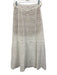 Natalie Martin Size XS White & Beige Lined Eyelet Back Zip Maxi Skirt White & Beige / XS