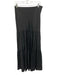 Beautiful People Size P Black Silk Drawstring Waist Tiered Maxi Skirt Black / P