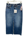 Pistola Size 27 Medium Wash Cotton Denim High Rise Distressed Front Slit Skirt Medium Wash / 27