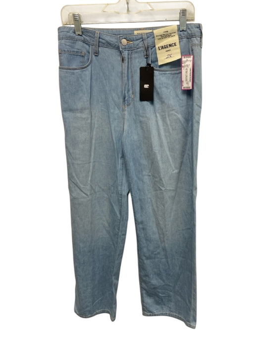 L'agence Size 26 Light Wash Cotton Denim High Rise Crop Wide Leg Jeans Light Wash / 26