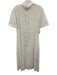 Sandro Size 1 White Polyester Short Sleeve Floral Eyelet Zip Front Midi Dress White / 1