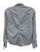 Frank & Eileen Size XS Blue & White Linen Blend Long Sleeve Stars & Stripes Top Blue & White / XS