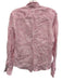 Frank & Eileen Size Small Pink & White Linen Long Sleeve Floral Paisley Top Pink & White / Small