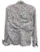 Frank & Eileen Size Small Blue, Pink, Black Cotton Long Sleeve Floral Collar Top Blue, Pink, Black / Small