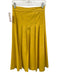 Avenue Montaigne Size 0 Yellow Viscose Blend Stretch Pleated Midi Skirt Yellow / 0