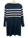 Faherty Size XS Navy Blue & White Cotton Long Sleeve Striped Collar Midi Dress Navy Blue & White / XS