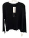 Beautiful People Size P Black Polyester Blend Knit Ribbed Sleeves Thin Sweater Black / P