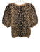 Mint Velvet Size S Brown & Black Alpaca Blend Leopard Print Knit Cropped Sweater Brown & Black / S