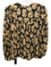The Great Size 1 Black, Beige & Yellow Viscose Blend Floral 1/2 Button Top Black, Beige & Yellow / 1