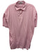 Peter Millar Size L Pink & White Cotton Striped Polo Men's Short Sleeve Pink & White / L