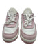 Chanel Shoe Size 39 Pink & White Canvas & Rubber Lace Up Colorblock Sneakers Pink & White / 39