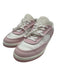 Chanel Shoe Size 39 Pink & White Canvas & Rubber Lace Up Colorblock Sneakers Pink & White / 39