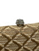 JNB Beige & Tan Straw Crystal Woven Clam Shell Clutch Bag Beige & Tan / Mini