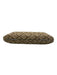 JNB Beige & Tan Straw Crystal Woven Clam Shell Clutch Bag Beige & Tan / Mini