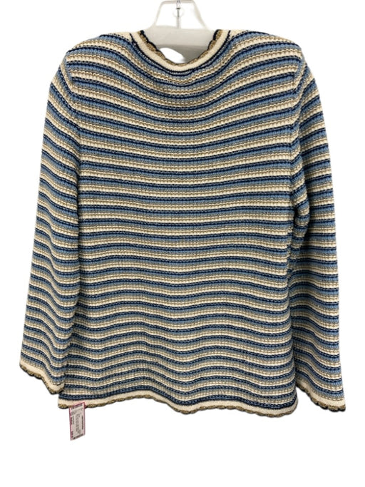 Veronica Beard Size Medium Blue, Gold, White Cotton Blend Button Front Jacket Blue, Gold, White / Medium