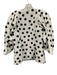 Anne Fontaine Size M / 42 White & Black Polyester Puff Sleeves Polka Dot Jacket White & Black / M / 42