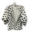 Anne Fontaine Size M / 42 White & Black Polyester Puff Sleeves Polka Dot Jacket White & Black / M / 42