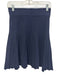 Pomander Place Size Medium Navy Blue Cotton Blend Elastic Waist Ribbed Skirt Navy Blue / Medium