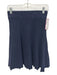 Pomander Place Size Medium Navy Blue Cotton Blend Elastic Waist Ribbed Skirt Navy Blue / Medium