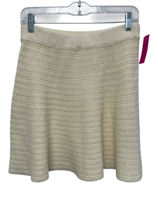 Hyacinth House Size Medium Cream White Cotton Elastic Waist Knit Skirt Cream White / Medium