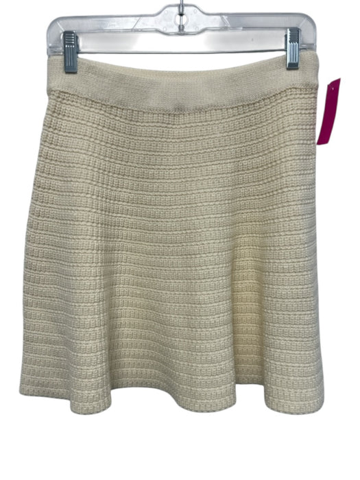 Hyacinth House Size Medium Cream White Cotton Elastic Waist Knit Skirt Cream White / Medium