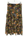 J Mclaughlin Size 8 Green, Blue, Yellow Polyester High Rise Floral Maxi Skirt Green, Blue, Yellow / 8