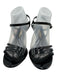 Salvatore Ferragamo Shoe Size 9.5 Black Patent Leather Ankle Strap Sandals Black / 9.5