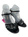 Salvatore Ferragamo Shoe Size 9.5 Black Patent Leather Ankle Strap Sandals Black / 9.5