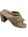 Prada Shoe Size 39.5 Beige Leather Upper Quilted Logo Detail Criss Cross Sandals Beige / 39.5