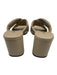Prada Shoe Size 39.5 Beige Leather Upper Quilted Logo Detail Criss Cross Sandals Beige / 39.5