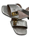 Vinci Shoe Size 40 Gold Tone Leather Upper Metallic Crystal Details Sandals Gold Tone / 40