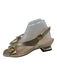 Vinci Shoe Size 40 Gold Tone Leather Upper Metallic Crystal Details Sandals Gold Tone / 40