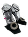 Alexandre Birman Shoe Size 40.5 Black Leather Suede Square Open Toe Sandals Black / 40.5