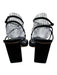 Alexandre Birman Shoe Size 40.5 Black Leather Suede Square Open Toe Sandals Black / 40.5